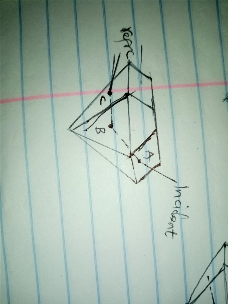 Draw an arrow to show how visible light might interact when it passes from air to-example-1