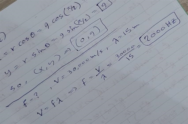 2. What is the frequency of a wave with a velocity of 30,000 m/s and a wavelength-example-1