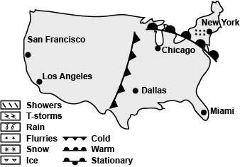 Plz help! On the weather map, what does the symbol shown below represent?-example-1