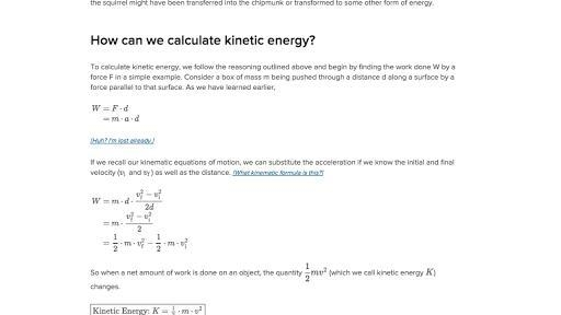 If an object has kinetic energy, what must it be doing?-example-1