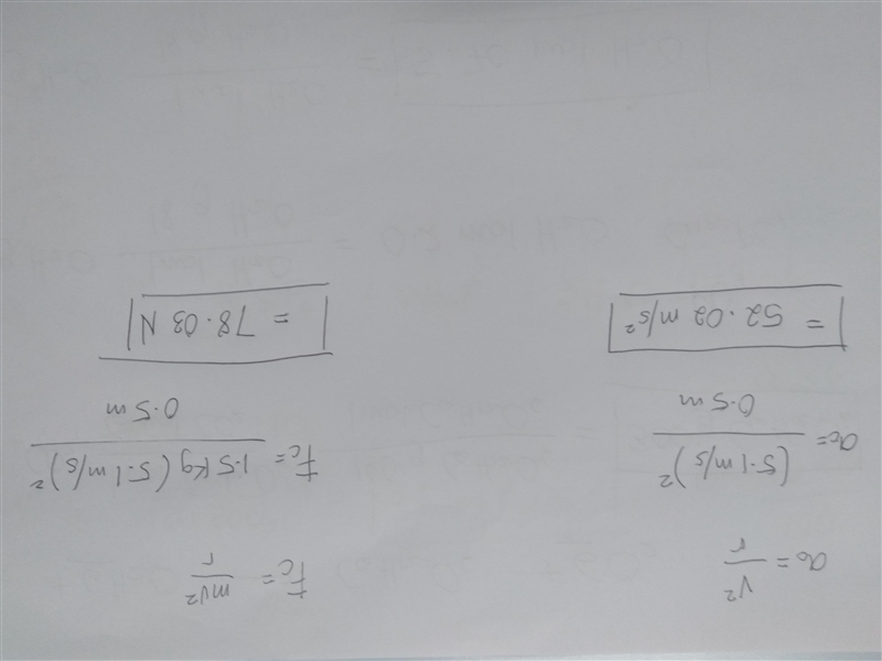 1. A 1.5 kg ball moves in a circle that is 0.5 m in radius at a speed of 5.1 m/s. a-example-1