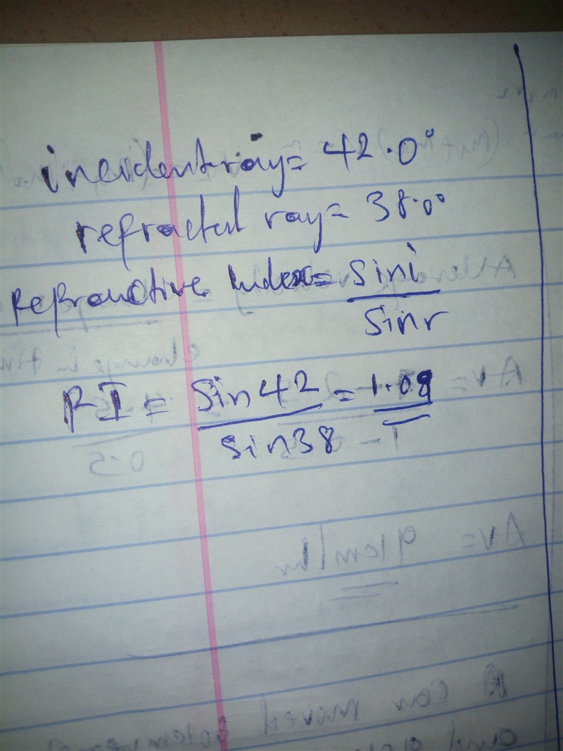 As light shines from air to another medium, i = 42.0Â°. The light bends toward the-example-1