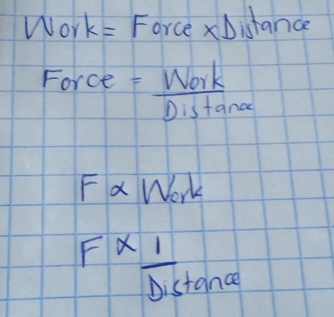 If we decrease the amount of force, and keep all other factors the same, what will-example-1