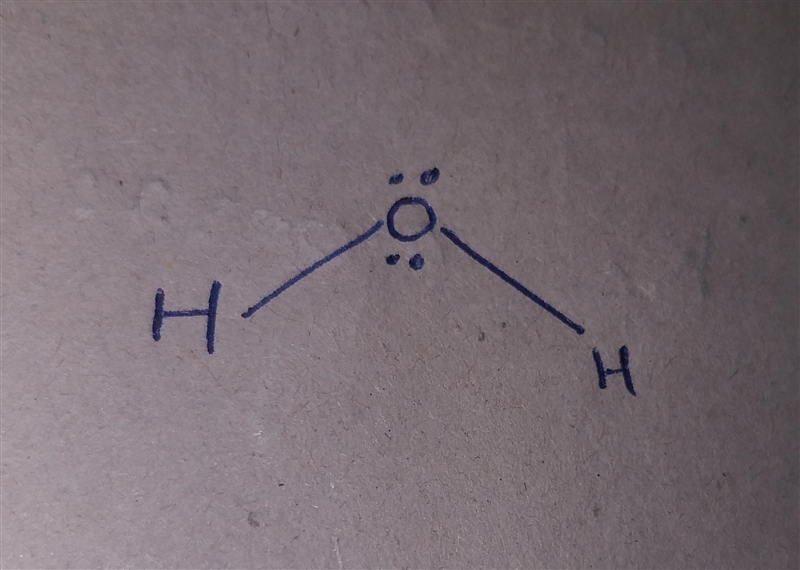 The lewis dot structure for water shown above how many bonded pair electron groups-example-1