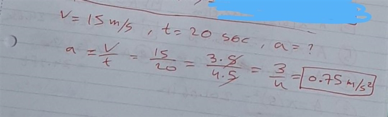 a car starts from rest and increases its speed to 15 m/s in 20 seconds. what is the-example-1