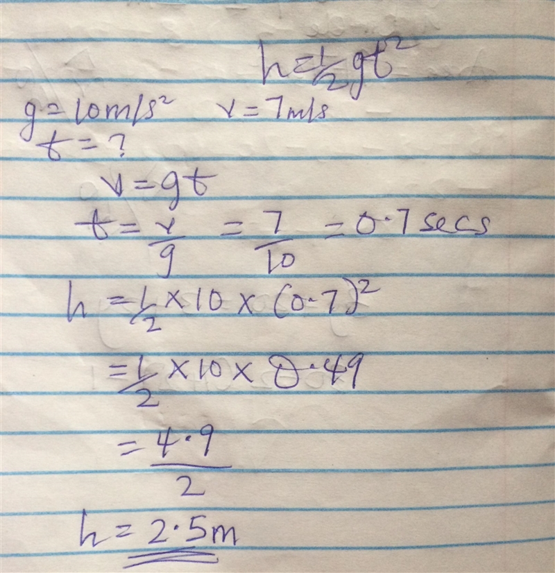 3) Coach Pope rolls marble off the table with a horizontal velocity of 7 m/s. The-example-1