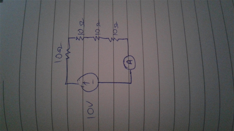 Create a series circuit with a 10-volt battery and four 10-ohm resistors, as shown-example-1