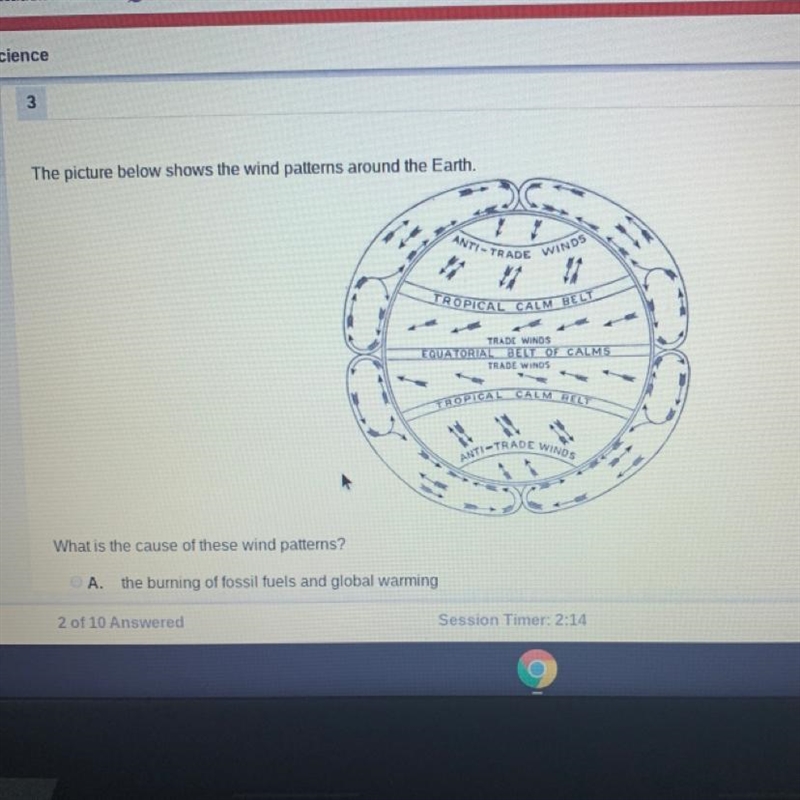 Anyone willing to help? A. The burning of fossil fuels and global warming B. The warming-example-1