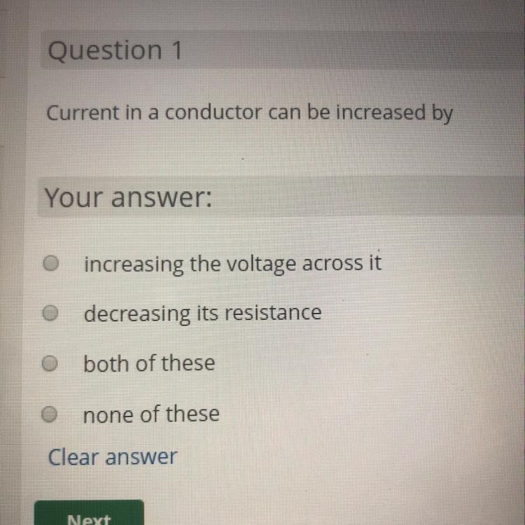 Current in a conductor can be increased by:-example-1