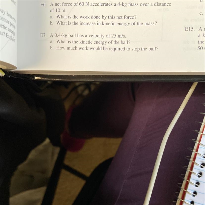 Questions E6 a& b and E7 a&b?-example-1