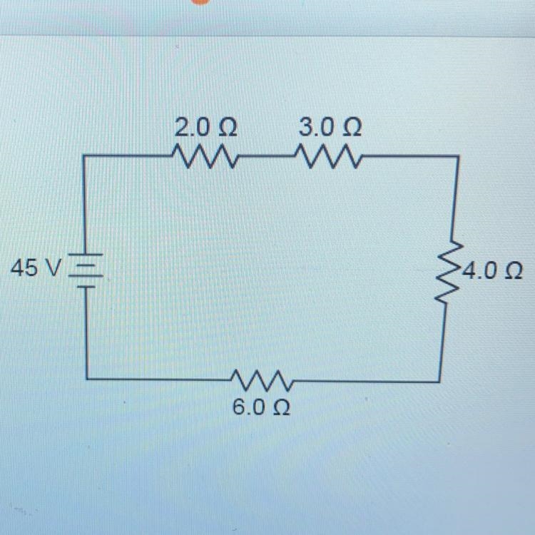 What is the equivalent resistance in this circuit? & What is the current in this-example-1