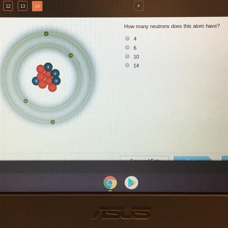 How many neutrons does this atom have?-example-1