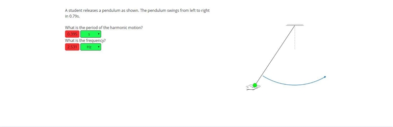 Help on this physics question please! Much appreciated! It is on frequency of a pendulum-example-1