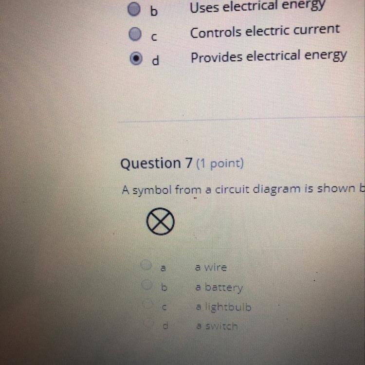 A symbol from a circuit diagram is shown below, what does this symbol represent? a-example-1