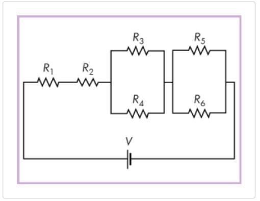 Please Help Meee What is the total resistance in the circuit depicted? Use R1 = 3.00 Ω, R-example-1