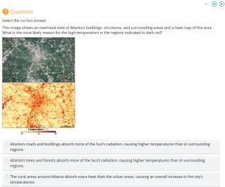 This image shows an overhead view of Atlanta’s buildings, structures, and surrounding-example-1