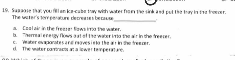 Suppose that you fill an ice-cube tray with water from the sink and put the trash-example-1