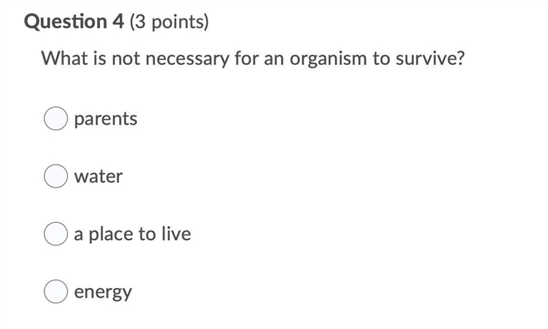 What is not nessary for an organism-example-1