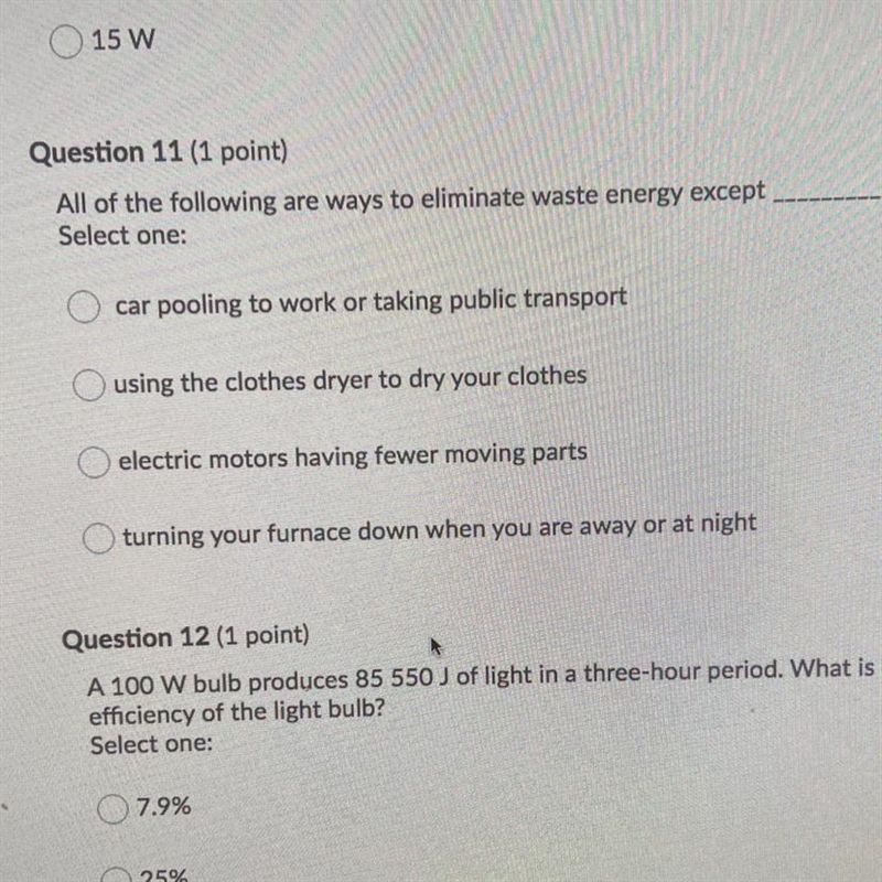 All of the following are ways to estimate waste energy except?-example-1