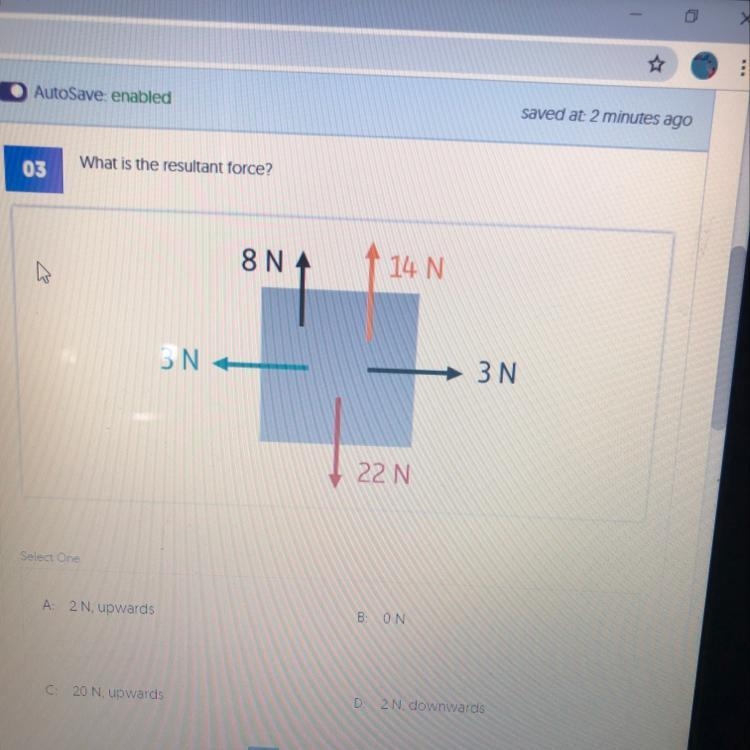 What is the resultant force? 8 NA 14 N 3N 3N 22 N-example-1