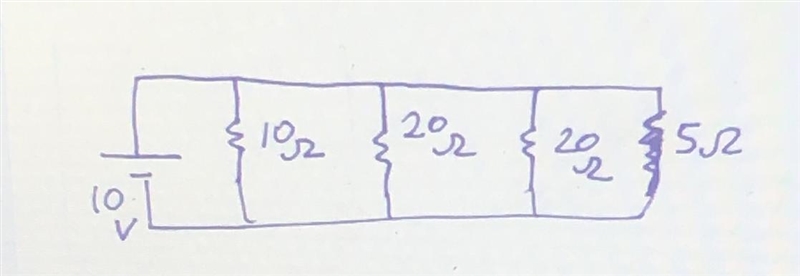 1. What is the equivalent resistance 2. What is the current 3. What is the power-example-1