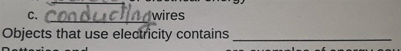 Objects that use electricity contain what? ​-example-1