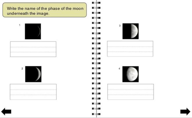 Can some one right the name of each moon phase in a row please.-example-1