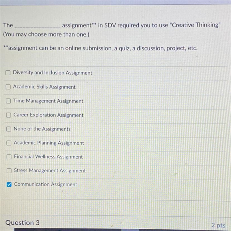 The assignment in SDV required you to use "Analytical Behavior" (You may-example-1