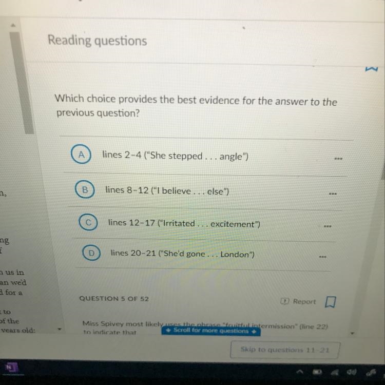 Reading questions w Which choice provides the best evidence for the answer to the-example-1