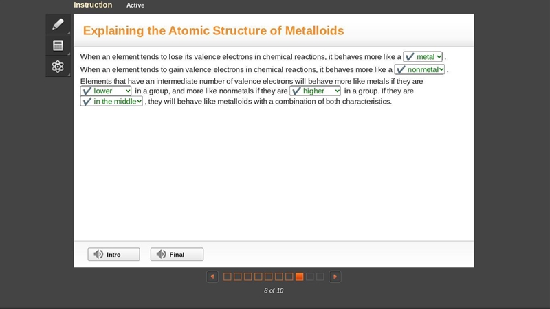 When an element tends to lose its valence electrons in chemical reactions, it behaves-example-1