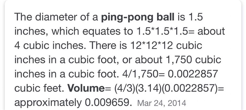 What is the volume of the table tennis ball?-example-1