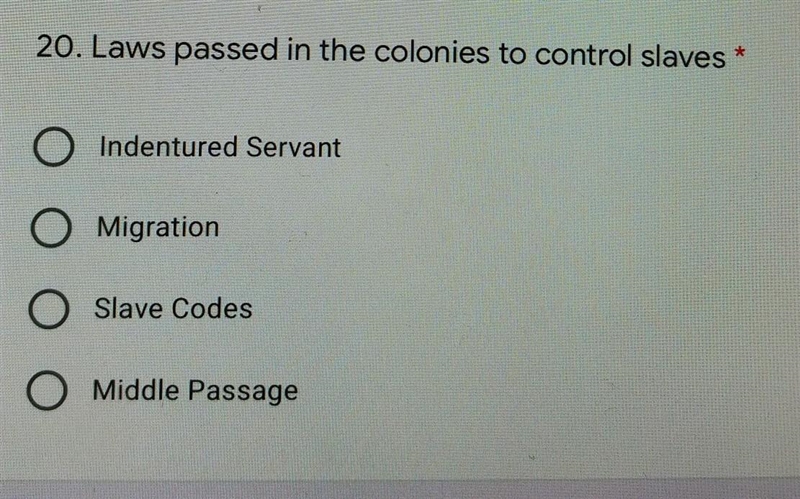 Laws passed in the colonies to control slaves​-example-1