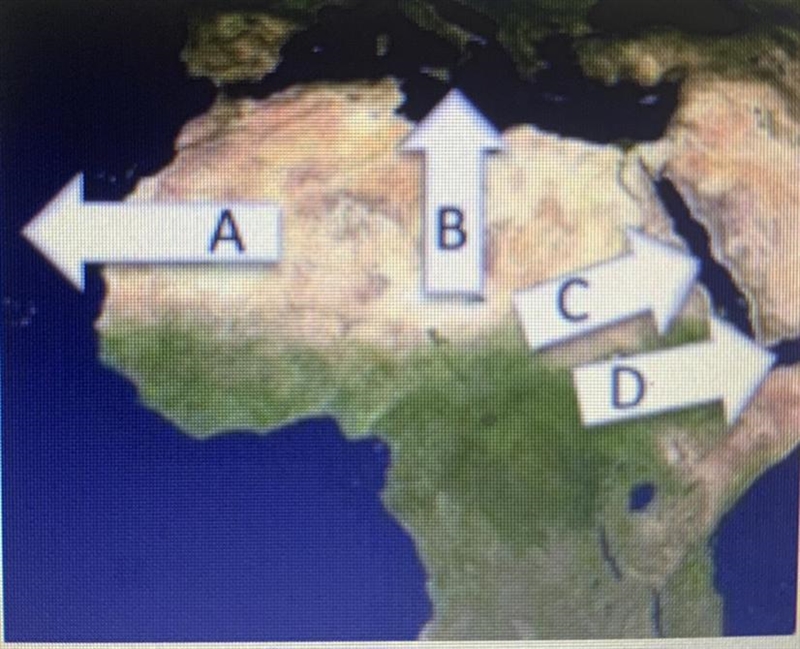 Analyze the map below and answer the questions that follow. On the map above, what-example-1