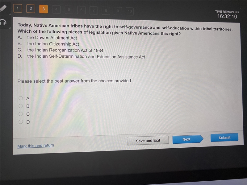 Today native American tribes have the right to self governance and self education-example-1