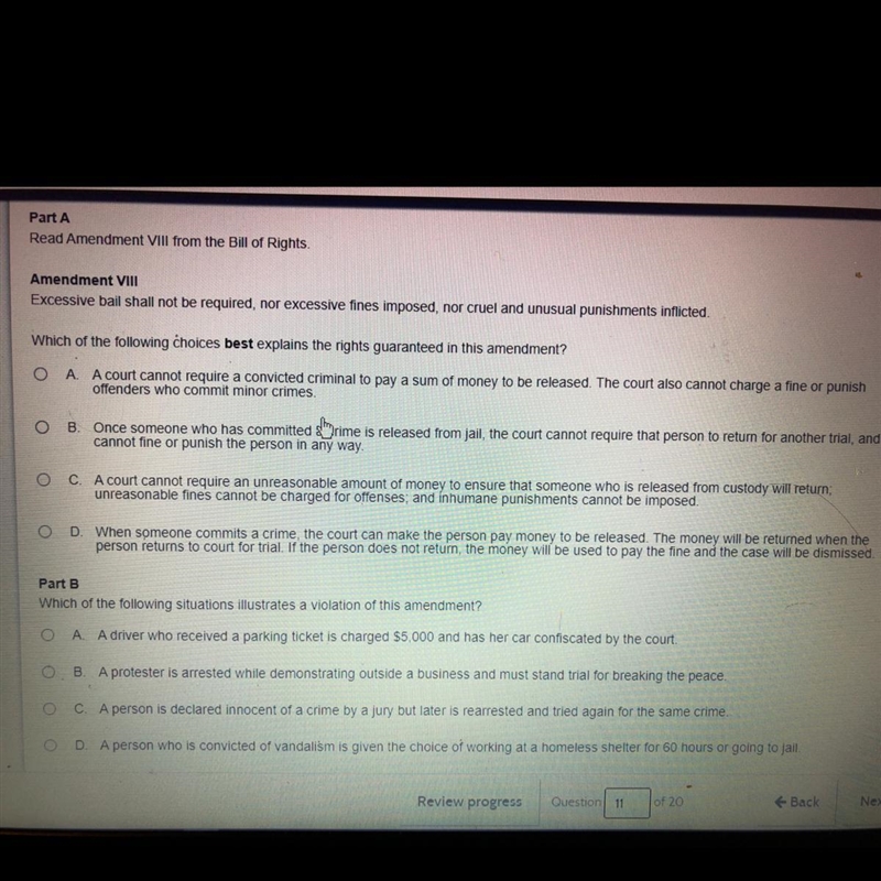 Excessive bail shall not be required, nor excessive fines imposed, nor cruel and unusual-example-1