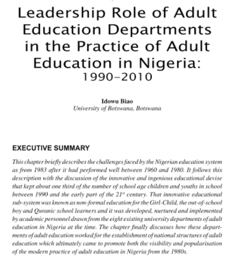 How can we develop adult education in Nigeria?-example-4