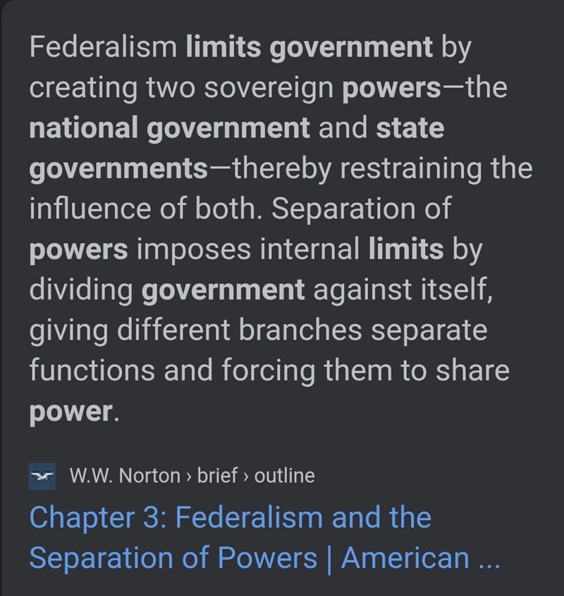 The Constitution states limits on the powers of the national government. What type-example-1