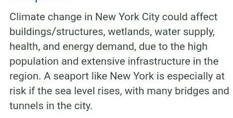 How do the land water and climate of New York affect how you live-example-1