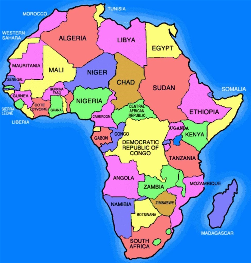 Countries of Africa​-example-1