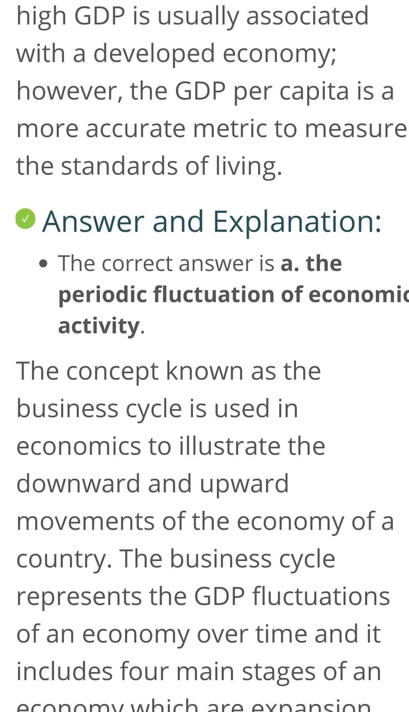 Business cycles are measured ___ to ____ ?​-example-2