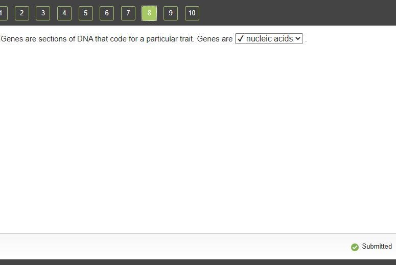 Genes are sections of DNA that code for a particular trait genes are-example-1