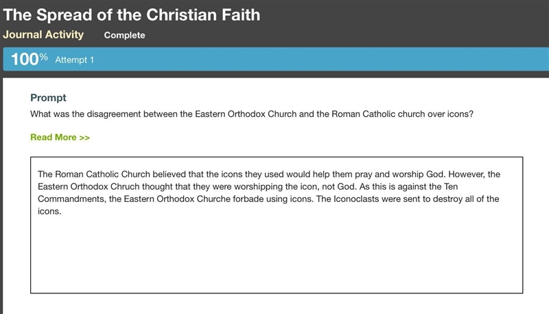 What was the disagreement between the Eastern Orthodox Church and the Roman Catholic-example-1