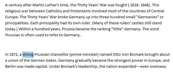 Which municipality became the strongest after the Thirty Years' War? 1. Lombard 2. Frank-example-1