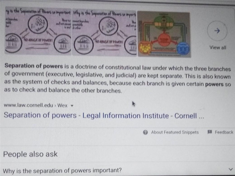 How does the separation of powers work-example-1