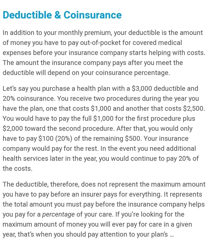 What is the difference between a deductible and a limit?-example-1