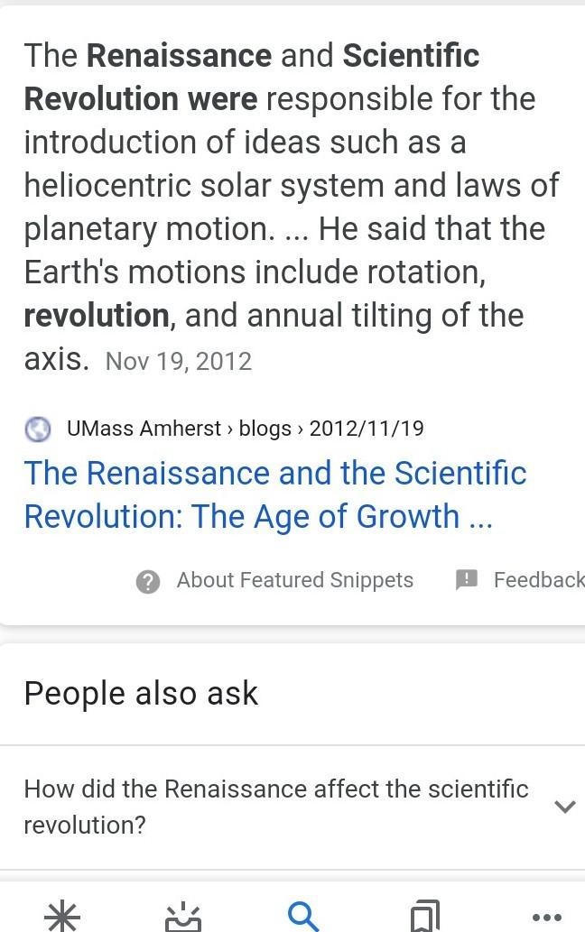 How did the Renaissance affect the Scientific Revolution? Group of answer choices-example-1