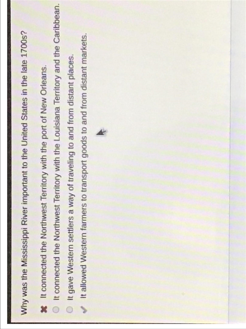 Why was the Mississippi River important to the United States in the late 1700s? o-example-1