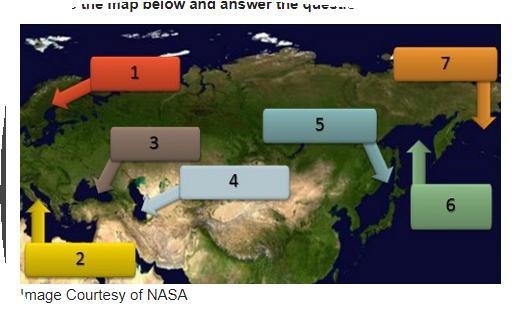 All of the following seas are labeled on the map above except the __________ Sea. A-example-1