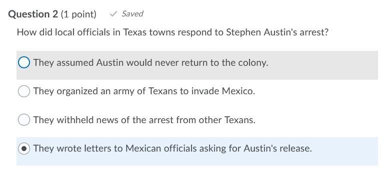 How did local officials in texas towns respond to Stephen Austins arrest-example-1