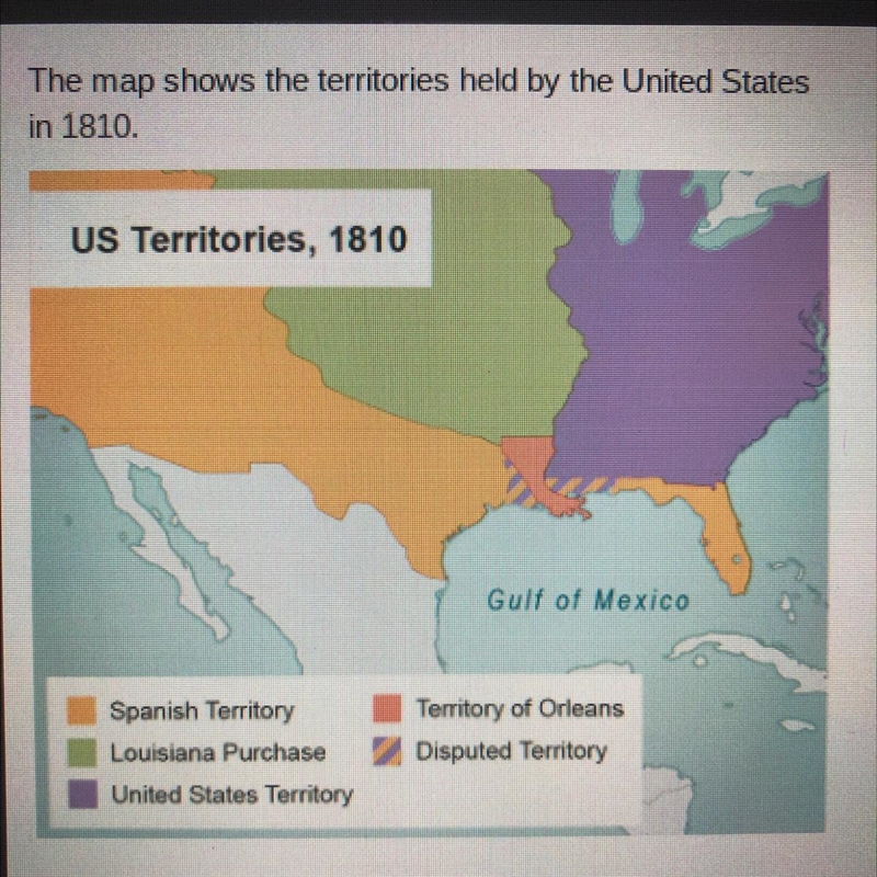 Why was the striped area in dispute at the time? O It was also claimed by the country-example-1